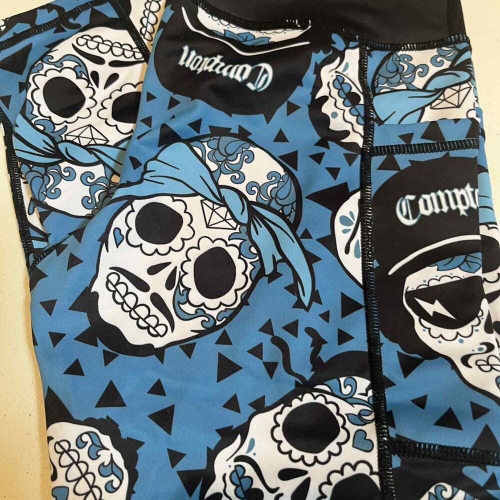 Constantly Varied Gear (CVG) - XS - Capris - BLUE RAP LEGENDS - LIKE NEW